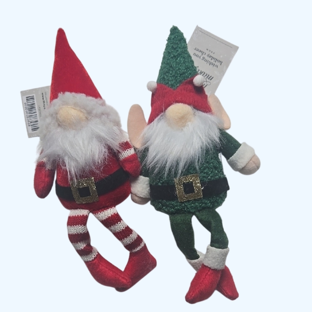 Festive Christmas Gnome Plush Set - Red and Green Holiday Decor-OS